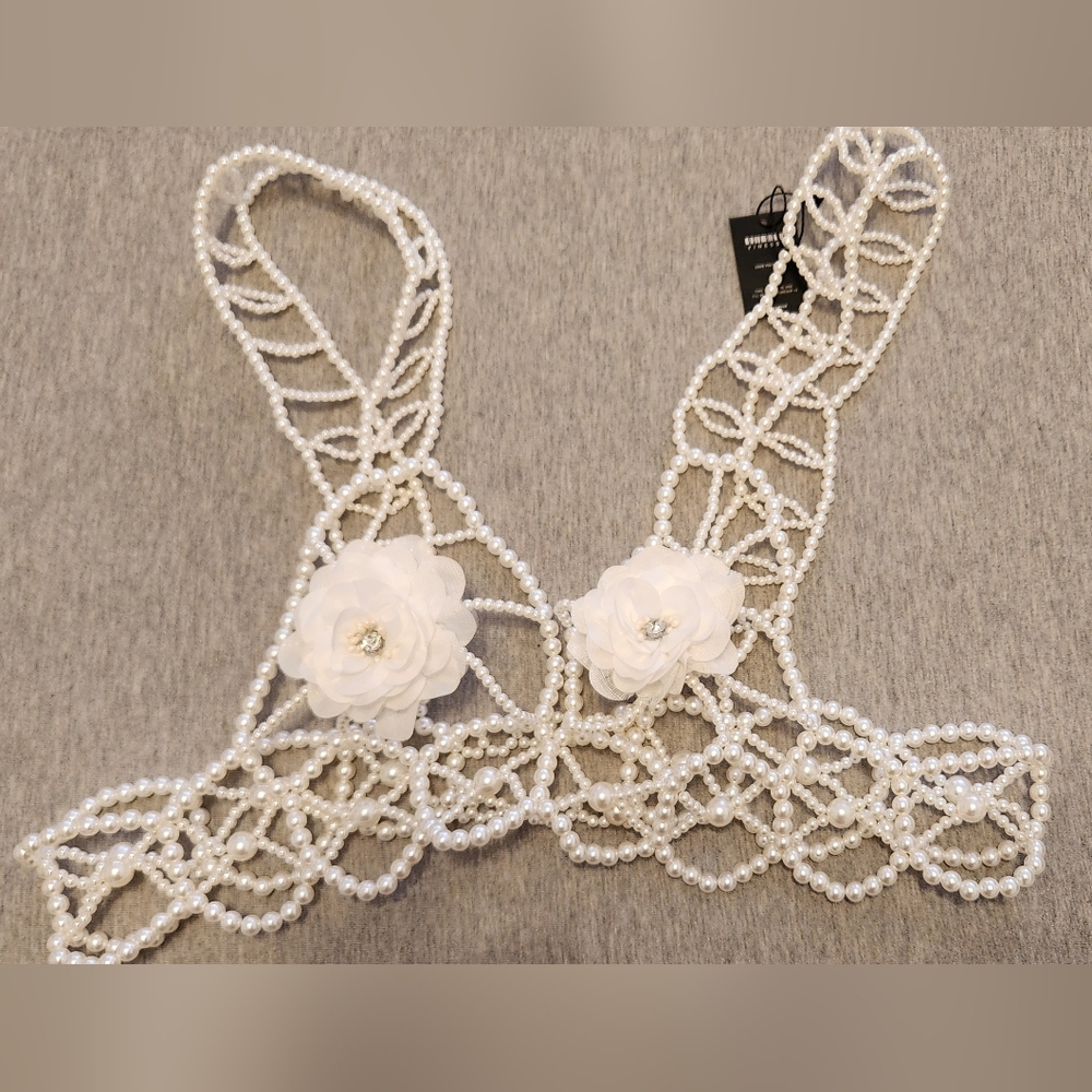 Aries Ivory Pearl Beaded Top